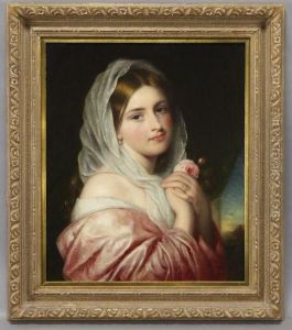 "portrait Of A Lady With A Rose"