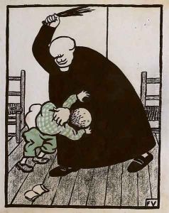 Studie zu 'Tu finiras par le savoir ton catechisme' by Felix Edouard Vallotton