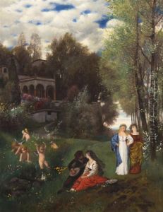 Arcadian Scene by Arnold Bocklin