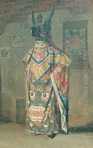 Buddhist Lama during the Holiday in the Pemionchi Cloister, 1874-76 by Vasili Vasilyevich Vereshchagin