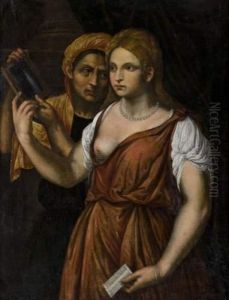 La Courtisane. by Paris Bordone