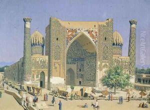 Medrasah Shir-Dhor at Registan place in Samarkand, 1869-70 by Vasili Vasilyevich Vereshchagin