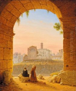 Blick Auf Das Forumromanum Vom Kolosseum by Wilhelm Brucke