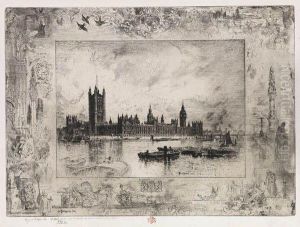 Westminster Palace by Felix-Hilaire Buhot
