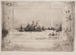Le Port Aux Mouettes by Felix-Hilaire Buhot