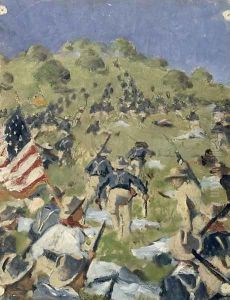 Theodore Roosevelt (1858-1919) taking the Saint-Juan Heights by Vasili Vasilyevich Vereshchagin