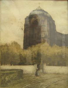 Vrouw Op Weg Naar De Kerk. Vrouw Op Weg Naar De Kerk.