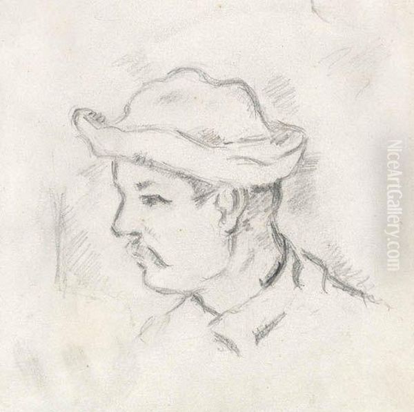 Homme Au Chapeau (etude Pour "les Joueurs De Cartes") - view 1