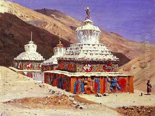 The Death Memorial in Ladakh, 1875 - view 1