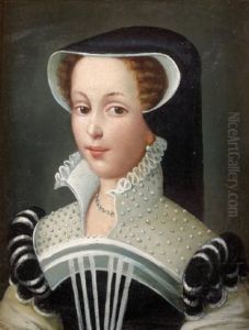 Portrait De Femme En Veuve Panneau