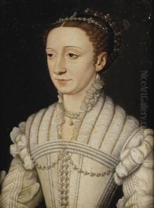 Portrait Of Margaret Of France by Francois Clouet