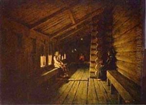 Before The Confession At The Entrance To A Village Church by Vasili Vasilyevich Vereshchagin