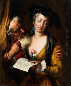 Das Ungleiche Liebespaar by Noel Nicolas Coypel