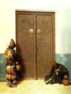 At The Door Of A Mosque 1873 by Vasili Vasilyevich Vereshchagin