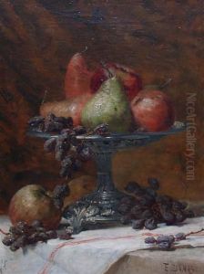 Still Life With Fruit On A Pewter Compote