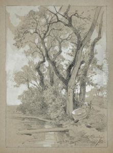 Vingt Feuilles D'etudes De Personnages Et De Paysages by Louis Emile Dardoize