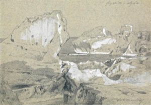 Cote Escarpee A Guyoville by Louis Emile Dardoize