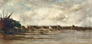 Le Port De Dieppe by Charles-Francois Daubigny