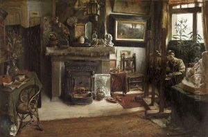 L'atelier Du Peintre by Leon Meuter De Brunin