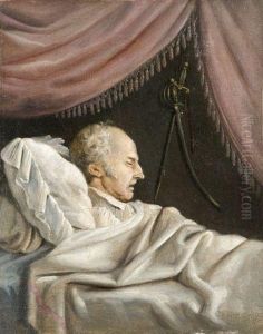 Officier Sur Son Lit De Mort