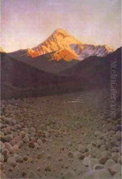 The Mount Kazbek 1897-1898 - view 1