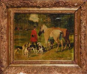 Valet De Chiens Avec Ses Relais De Chiens Et De Chevaux by Edouard Doigneau