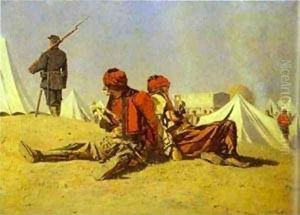 Two Hawks (Bashibazouks) 1878-1879 by Vasili Vasilyevich Vereshchagin