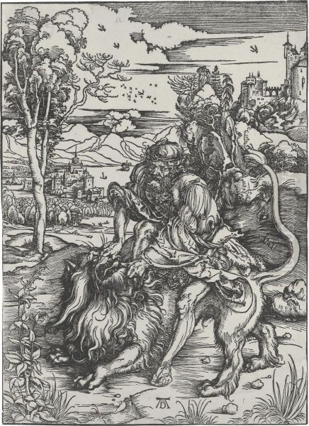 Samson And The Lion - view 1