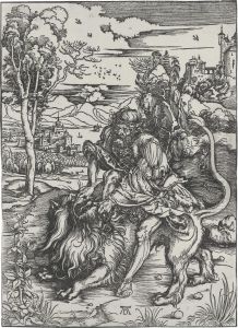 Samson And The Lion by Albrecht Durer