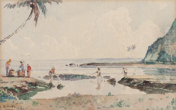 Shrimp Fishers On The Coast Of Bantam - Java - view 1