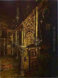 Iconostasis Of The Church Of St John The Evangelist On The Ishna Near Rostov Yaroslavsky 1888 by Vasili Vasilyevich Vereshchagin