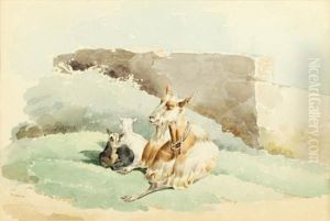 Studies Of Goats by Noel-Dieudonne Finart