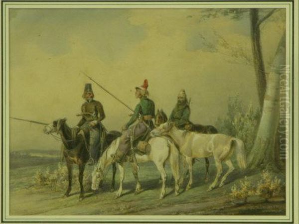 French Or Turkish Cavalry In A Landscape - view 1