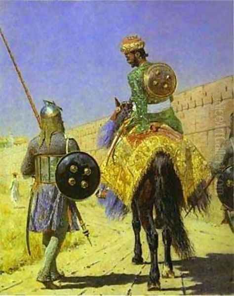 Mounted Warrior In Jaipur 1881 - view 1