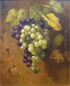 Still Life Of Grapes by Albert Francois Fleury