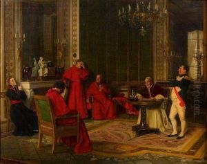 Le Pape Signant Le Concordat Devant Napoleon Ier