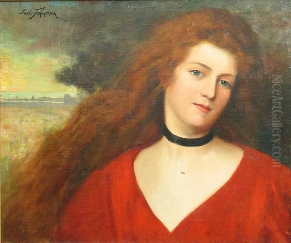 A Portrait Of A Woman In Red - view 1
