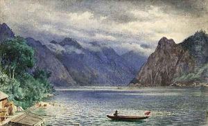 View of Traunsee from Gmunden by Vasili Vasilyevich Vereshchagin