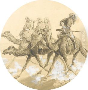 An Arab Caravan by Eugene Fromentin