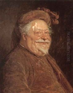Monch Mit Bierkrug 2 by Eduard Von Grutzner