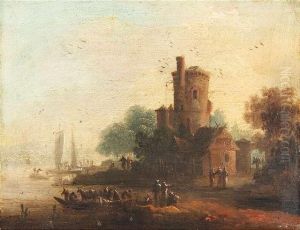 Joseph Carl . A Series Of Three Small Landscapes by Norbert Joseph Carl Grund