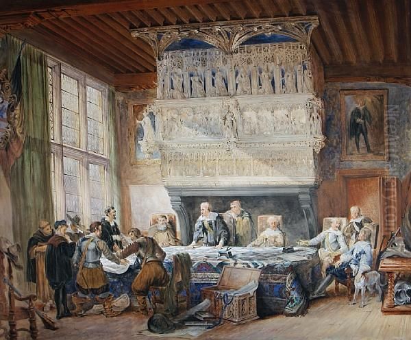 Council Of War In The Town Hall, Courtray - view 1