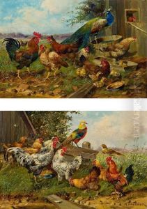 Pfau Am Huhnerhof by Max I Hanger