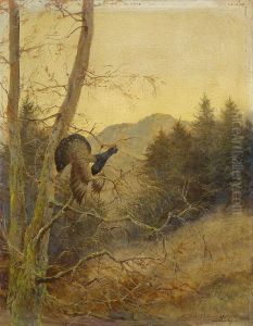 Balzender Auerhahn; Zwei Auerhahne by Max Sen. Hanger