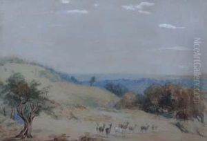 Deer At Richmond Park by James Duffield Harding