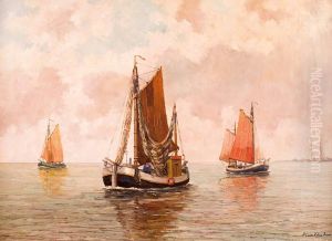 Kutry Rybackie Na Morzu by Hans Harlander