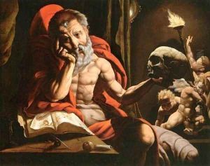 St Jerome Meditating by Jan Cornelisz Vermeyen