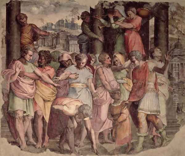 Tarquinius the Proud founding the Temple of Jupiter on Capitol Hill, c.1525 - view 1