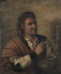 Portrait D'homme Fumant