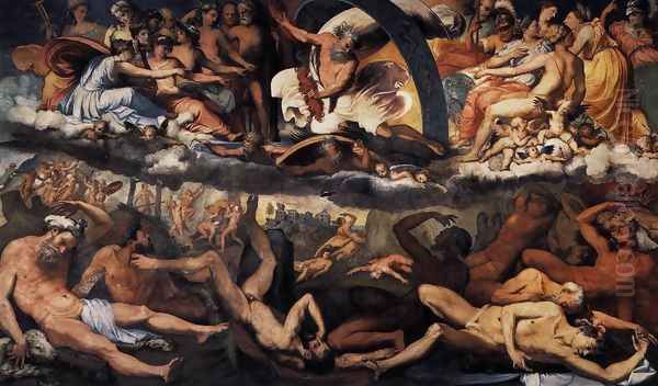 The Fall of the Giants 1531-33 by Perino Del Vaga (Pietro Bonaccors